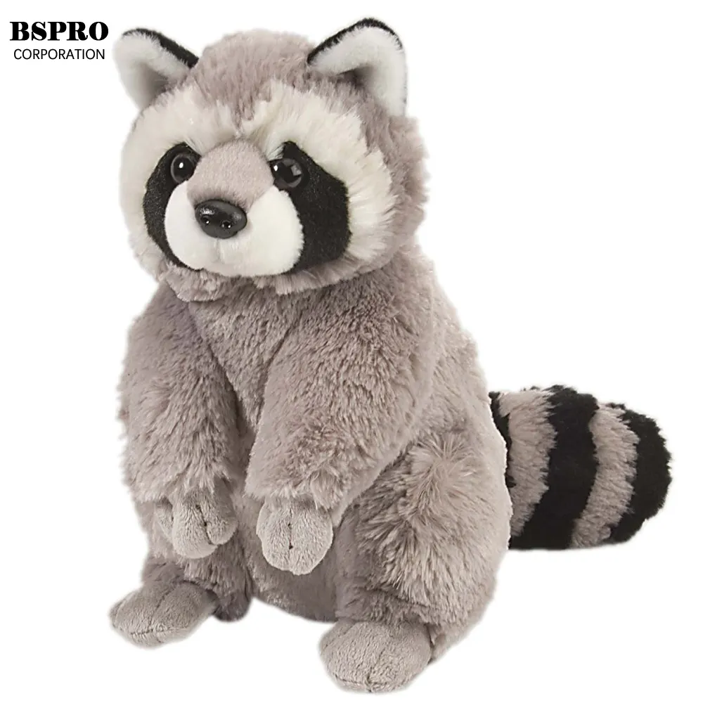 BSpro #CR18NV2613 customized raccoon plush toy custom stuffed raccoon toy