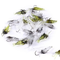 4cm 1.5g 5 pièces/sac Offre Spéciale crevettes avec odeur l'herbe crevette leurre de pêche artificiel