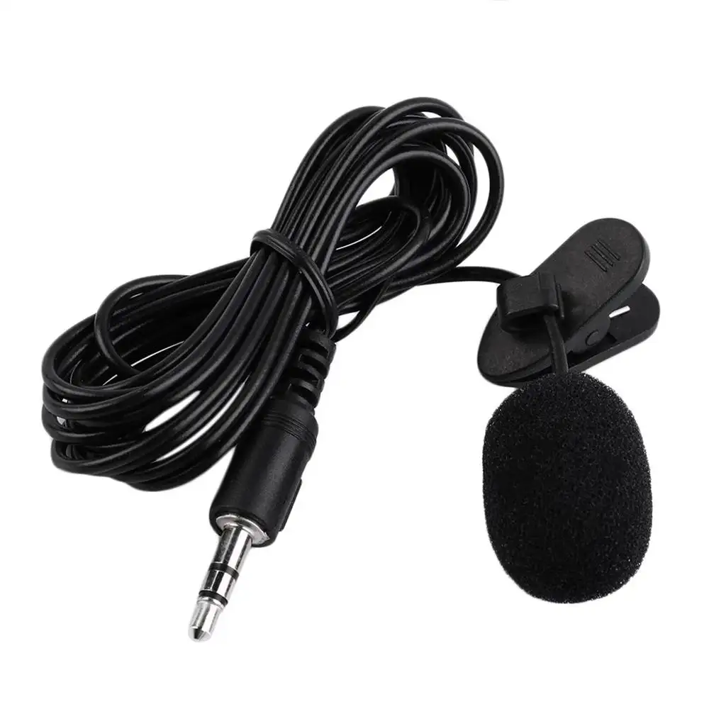 Free Shipping Microphone clip-on lapel lavalier microphone 3.5mm jack for iphone smartphone recording pc