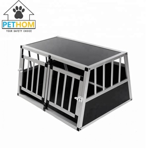 Büyük Köpek Sandık Sağlam Kafes Araba Taşıma Çift Taşıyıcı Bölme Duvar Güvenli ZX896C - Product Image 3