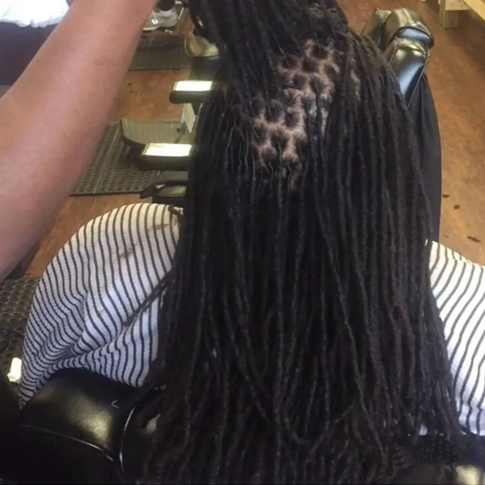 ชิงเต่าขายส่ง Afro Kinky Hair Twist Braids สไตล์โครเชต์เดี่ยว Soft Dread Extension สำหรับ Dreadlocks วิกผม