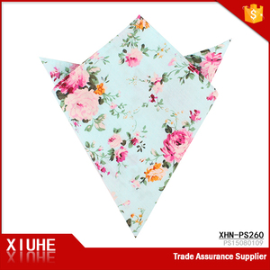 Pañuelo con estampado floral para hombre y mujer, pañuelo de bolsillo de Algodón 100% con diseños personalizados - Product Image 4