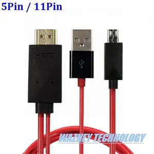 11 pin 5 pin USB Micro to HDMI Video Audio Cable HDTV HD TV adapter For Samsung Galaxy S5 S3 S4 note 4 3 2 For S2 HTC LG