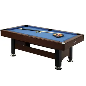 Hochwertiges russisches Design Blauer Filz MDF PVC im Freien 7FT Snooker Billardtisch Zum Verkauf