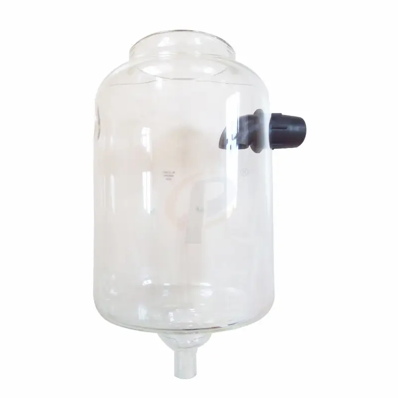 CHUANGPU 32L Glass Milk Receiver with Hole for Milking Parlor Parts, Milk Meter