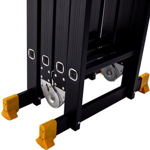 De aluminio y material de acero combinación 4 plegable 4 pasos multipropósito plegable <span class=keywords><strong>escalera</strong></span> - Product Image 3