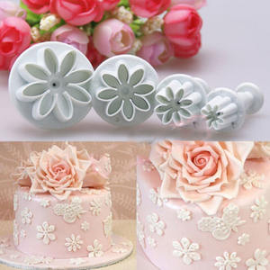 HY 4pcs Daisy Flower Plongeur Cutters Fondant Cookie Cutters Sugarcraft Gâteau Décoration Outils - Product Image 6