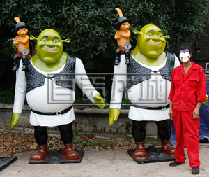 Estatua de <span class=keywords><strong>Shrek</strong></span> de Fibra de Vidrio Personalizada en Venta, ESCULTURA, Arte y Coleccionable de Ciudad Dinosauria, Personaje Artificial de TV y Cine, LCDW000035 - Product Image 3