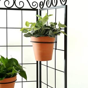 Rabotteuse murale en terre brute, supports de plantation, fil métallique noir, de 7 pouces, pour mur en <span class=keywords><strong>treillis</strong></span> métallique, lot de 6 pièces - Product Image 4
