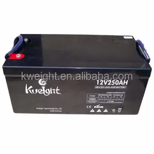 太阳能电池板电池12v 250 ah vrla免维护铅酸深循环ups备用电池12v 250ah用于太阳能发电系统