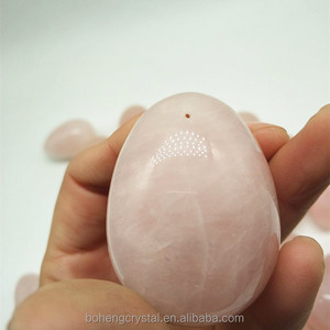 Natural <span class=keywords><strong>roca</strong></span> cuarzo rosa Yoni huevo vaginal ejercicio Jade huevos para la venta - Product Image 6