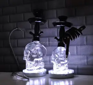 KITOSUN 멀티 컬러 원격 제어 6 인치 Led 빛 자료 예술 물 담뱃대 Shisha