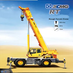 XCMG resmi RT50 RT 50A kullanılan 50ton engebeli arazi vinci