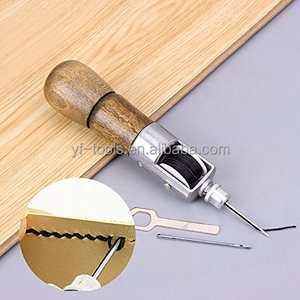 <strong>Leather</strong> Craft <strong>Tool</strong> Super Carving Wax Line Hand Made <strong>Leather</strong> <strong>Tools</strong> Art Needle Sewing Awl Machine - Product Image 4
