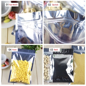 Một Mặt Rõ Ràng Bạc Resealable <span class=keywords><strong>Ziplock</strong></span> Nhôm <span class=keywords><strong>Foil</strong></span> <span class=keywords><strong>Bag</strong></span> Đối Với Bao Bì Thực Phẩm - Product Image 2