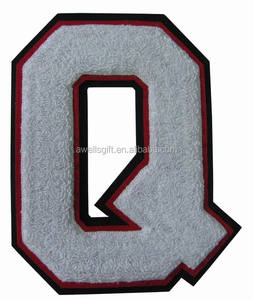 刺繍入りシェニールレターPアップリケパッチゴム主材料キャンバス生地タイプ - Product Image 2