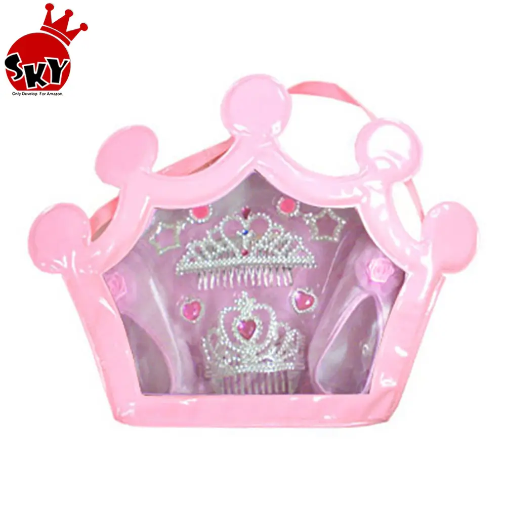 *Princess crown for girl shoes princess for kids selling to big super market in US and Euro jewelry toy