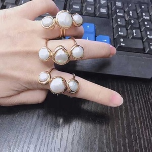 ¡LS-J251 hermosa! Anillo de perlas de moda de piedras preciosas anillo de chapado en oro - Product Image 2