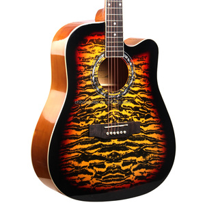 <span class=keywords><strong>Guitare</strong></span> acoustique en bois <span class=keywords><strong>de</strong></span> tilleul pour débutant, instrument à rayures, avec EQ TR406 - Product Image 2