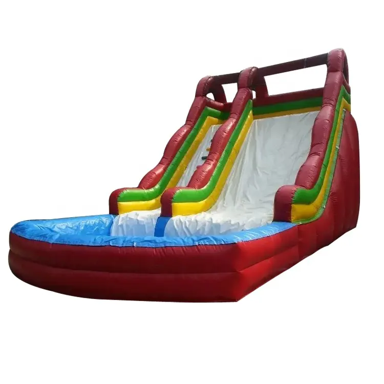 ที่ดีที่สุดคุณภาพ Rainbow Fire N Ice Inflatable Bouncer น้ำสไลด์