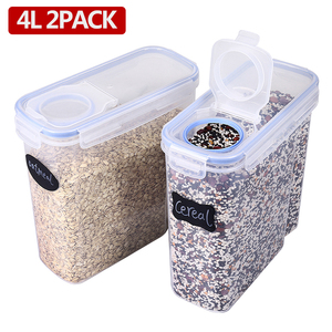 4L*3 Pack Top Sale 100% New PP BPA Free Airtight Cereal <strong>Rectangle</strong> Food Storage <strong>Container</strong> - Product Image 4