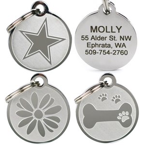 Etiquetas de identificación de mascotas grabadas personalizadas, al por mayor, acero inoxidable sólido, identificación personalizada de perros y gatos. - Product Image 3