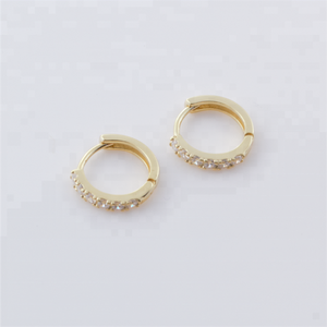 <span class=keywords><strong>Orecchini</strong></span> a Cerchio <span class=keywords><strong>Mini</strong></span> Arcobaleno in Argento 925 Gemnel, Nuovo Design per Donne, Placcati in Oro - Product Image 3