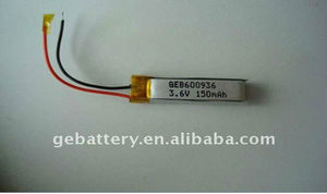 <span class=keywords><strong>3</strong></span>.7V150mAh lipo bluetooth de la batería - Product Image 1