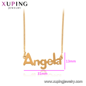 Collar con Colgante de Cadena con la Palabra <span class=keywords><strong>Angela</strong></span>, Chapado en Oro de 18k, 44996 xuping - Product Image 5