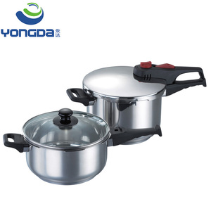 Ensemble de casseroles à pression multifonctionnelles en acier inoxydable de haute qualité avec couvercle en verre - Product Image 1