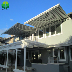 Auvent d'extérieur pliable en tissu imperméable, auvent avec cadre en aluminium, à bras électrique - Product Image 6