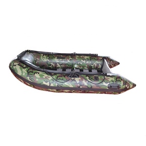 Bote Inflable Plegable Pequeño <span class=keywords><strong>de</strong></span> Aluminio Airmat para Pesca y <span class=keywords><strong>Rescate</strong></span> con Motor Fuera <span class=keywords><strong>de</strong></span> Borda, Material Hypalon Resistente - Product Image 3
