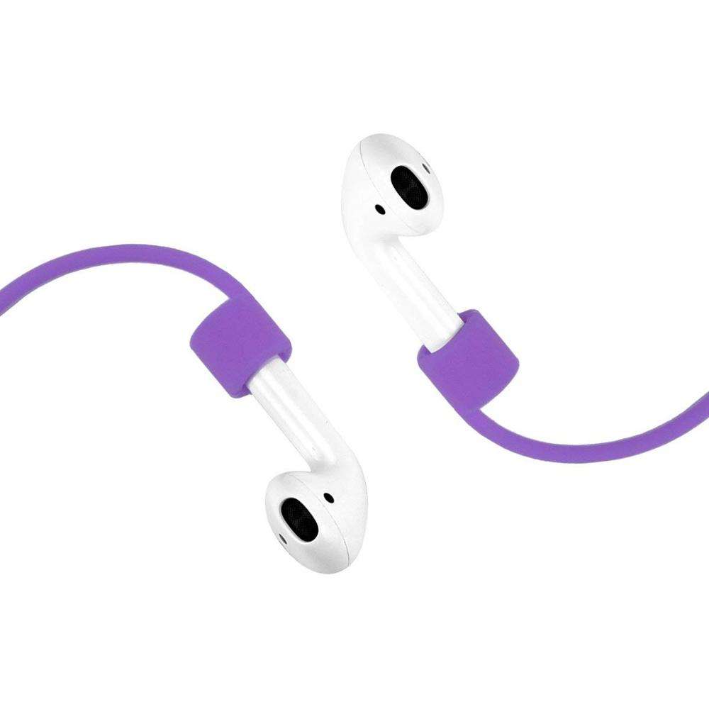 Anti-Lost Silicone Earphone Rope Holder Cable for iphone Earpod Magnetic  AirPod Wireless Headphone Neck Strap Cord String