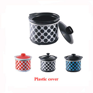 Nồi nấu chậm điện mini tròn bằng thép không gỉ SC-1500 1.5QT với nồi gốm có thể tháo rời - Product Image 6