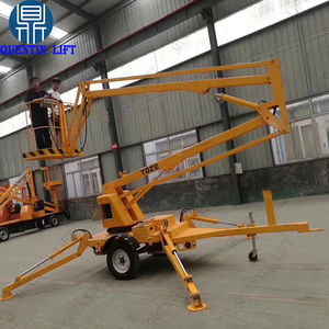 Platform Kerja Udara Manual 3 Ton 5 Ton dengan Boom Lift 8m hingga 20m yang Digerakkan oleh Truk Traktor dengan Baterai 6v - Product Image 3
