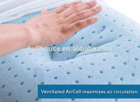 Mousse à mémoire de forme respirante, luxe, 10 pièces, mousse à mémoire de forme, refroidissement, oreiller avec technologie AirCell