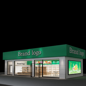Diseño Interior Personalizado para Exhibición de Frutas y Verduras en Tiendas, Estante de Supermercado Hecho de Madera, Hierro y Metal - Product Image 2