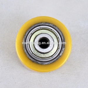 SS Polyuréthane sur de petite <span class=keywords><strong>taille</strong></span> en acier 2.5 pouces rouleaux en polyuréthane à double roulement à billes - Product Image 3