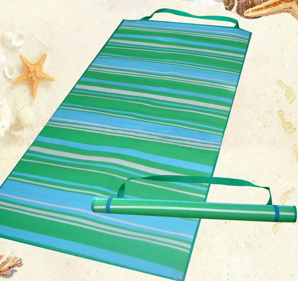 Haute qualité imperméable à l'eau sans Sable polyester retrousser pique-nique tapis de plage