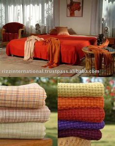 ส่งออกอินเดียของผ้าห่มไม้ไผ่รายการของขวัญสุดนุ่ม - Product Image 1