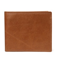 Dompet Pria Kulit Asli Kulit Minimalis Tahan Lama Kualitas Tinggi Vintage Merek Baru Cina