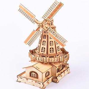 Lắp ráp ngàn nắng <span class=keywords><strong>3D</strong></span> ghép hình câu đố giáo dục Hà Lan cối xay gió giá rẻ <span class=keywords><strong>3D</strong></span> câu đố bằng gỗ - Product Image 1