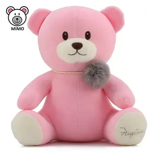 Carino Confortevole Gomma Piuma di Memoria Orsacchiotto di Peluche Per I Bambini del Commercio All'ingrosso LOGO Personalizzato Peluche Bella Peluche Rosa Giocattolo Teddy orso