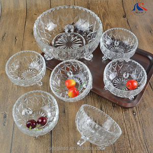 Nuovo Design Set di 7 Ciotole in Vetro con Piedistallo per Gelato, Ecologiche, per Insalata, Frutta, Dessert, Caramelle, Frutta Secca e Alimenti - Product Image 6