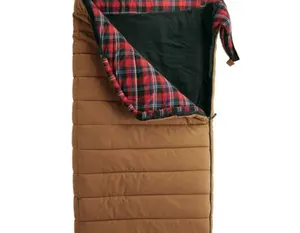 मैग्नम 44-20 स्लीपिंग बैग-तन/काले/लाल प्लेड