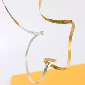 Ruban en plastique pour ballon, 50 pièces, personnalisé pour noël, ruban décoratif en forme d'étoile métallique, œuf de cadeau, vente en gros - Product Image 6
