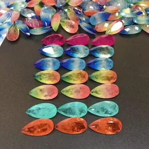 2019 new product pear cut colorful large size fusion stones for earring making