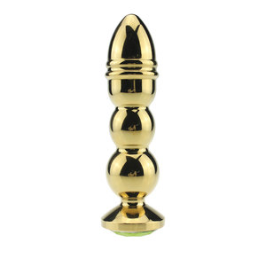 Tapón Anal Grande de 3 <span class=keywords><strong>Bolas</strong></span> con Hilo Dorado para Sexo Anal y Vaginal para Mujeres - Product Image 1