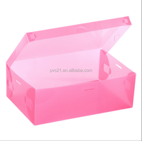 Boîte à chaussures en plastique transparente boîte cadeau transparente personnalisée en PVC boîte pour animaux de compagnie