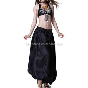 Costume de danse du ventre pour femmes, haut et pantalon de style harem en satin, costume de <span class=keywords><strong>Bollywood</strong></span> - Product Image 4